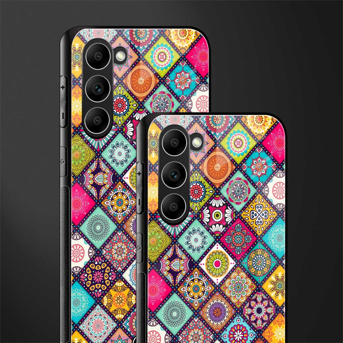 mandala art glass case for phone case | glass case for samsung galaxy s23