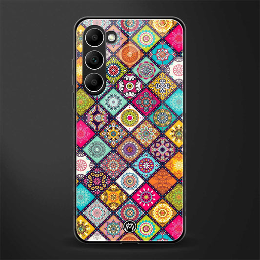 mandala art glass case for phone case | glass case for samsung galaxy s23 plus