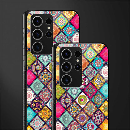 mandala art glass case for phone case | glass case for samsung galaxy s23 ultra