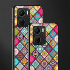 mandala art back phone cover | glass case for vivo y16