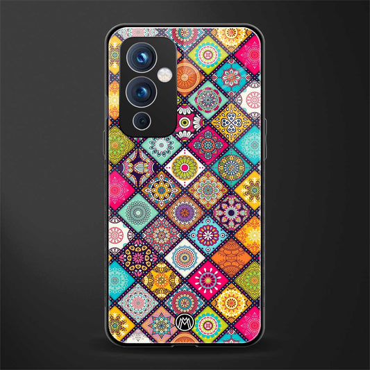 mandala art back phone cover | glass case for oneplus 9