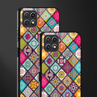 mandala art back phone cover | glass case for samsung galaxy f42