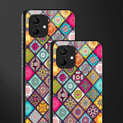 mandala art back phone cover | glass case for samsung galaxy a04