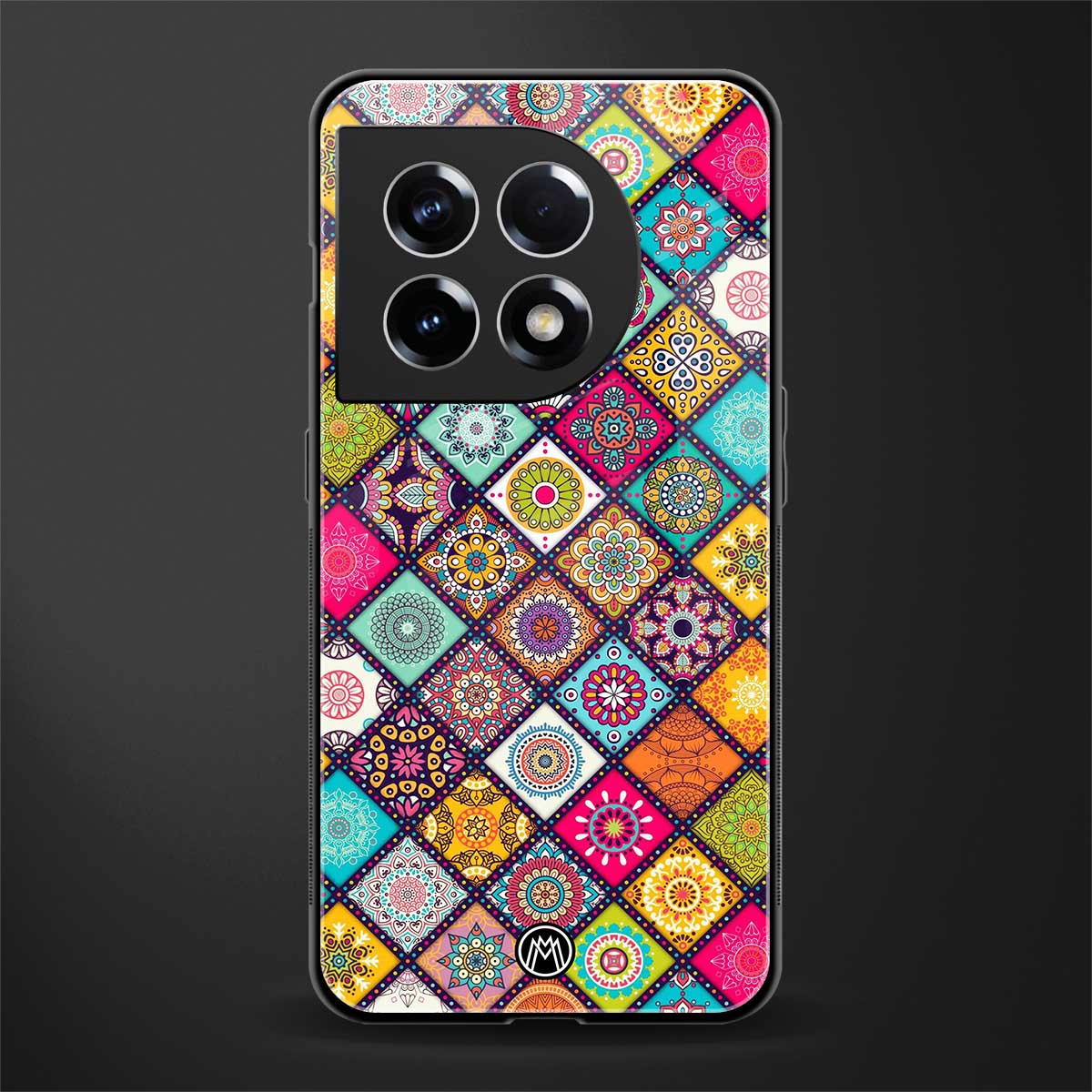 mandala art back phone cover | glass case for oneplus 11