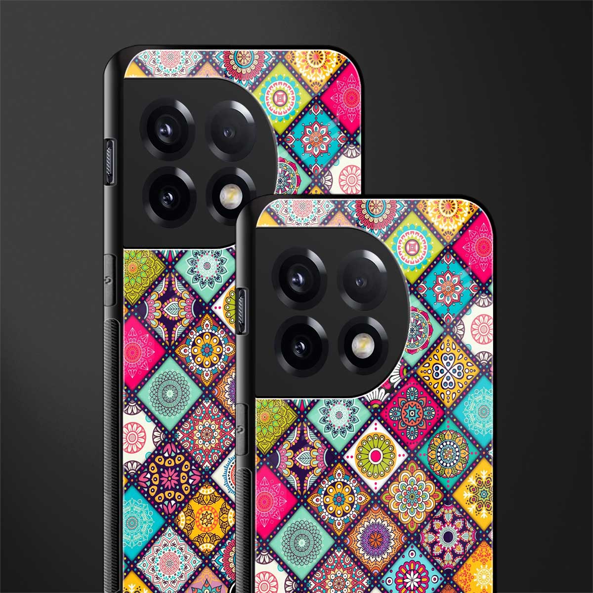 mandala art back phone cover | glass case for oneplus 11r