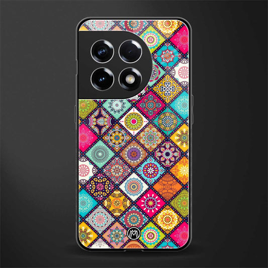mandala art back phone cover | glass case for oneplus 11r