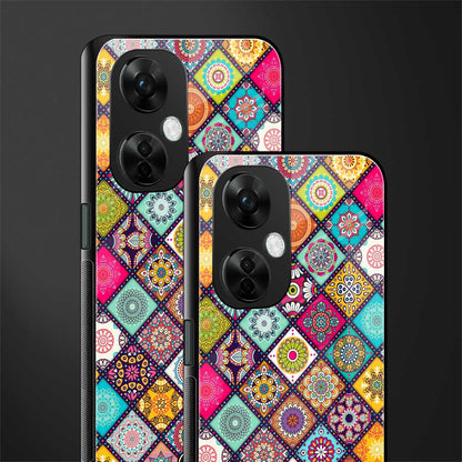 mandala art back phone cover | glass case for oneplus nord ce 3 lite
