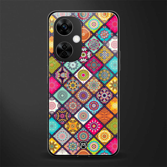 mandala art back phone cover | glass case for oneplus nord ce 3 lite