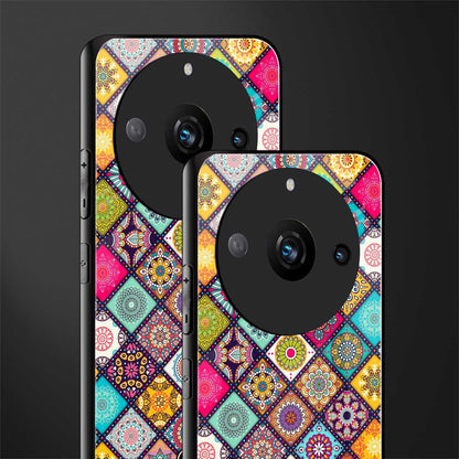 mandala art back phone cover | glass case for realme 11 pro 5g