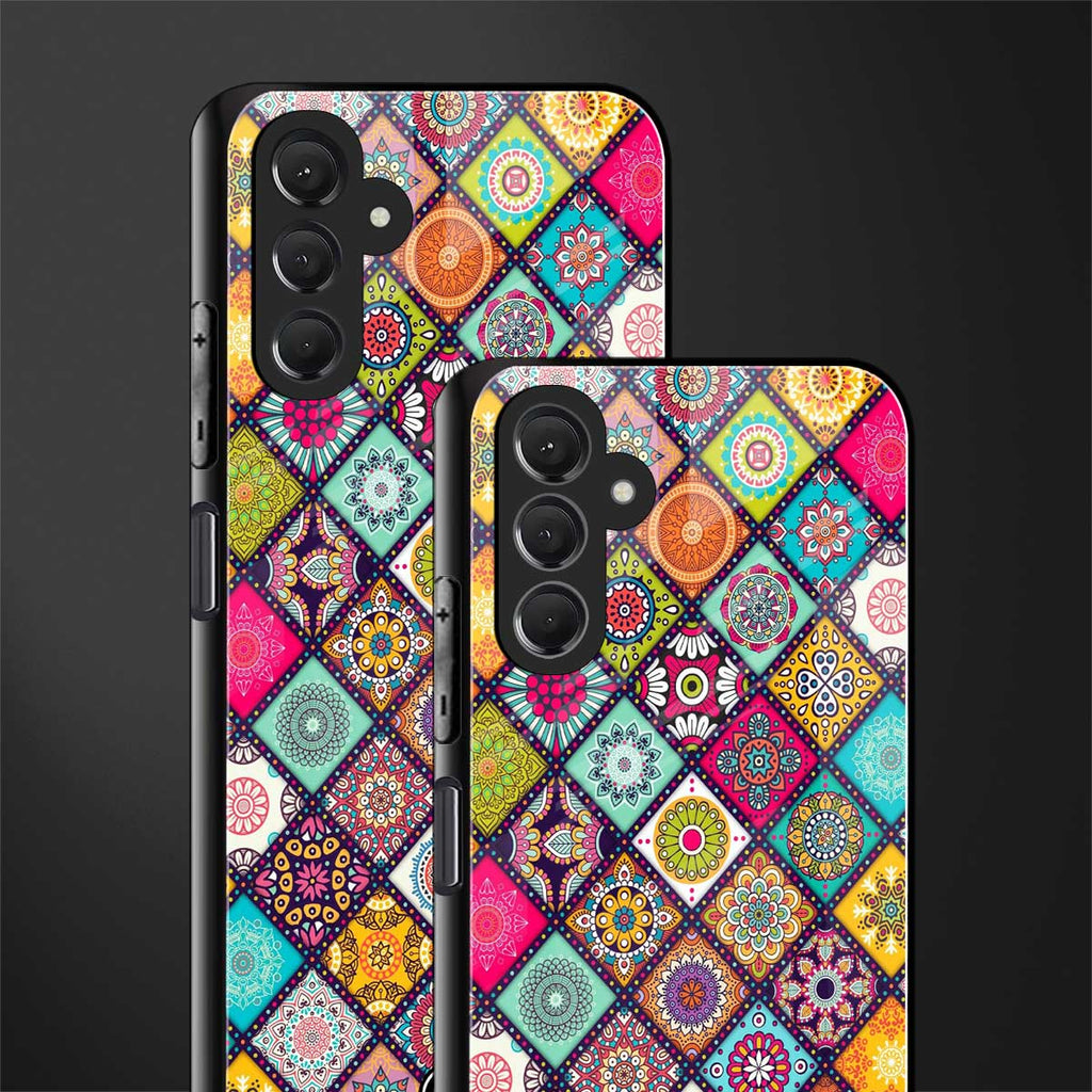 mandala art back phone cover | glass case for samsun galaxy a24 4g