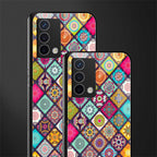 mandala art back phone cover | glass case for oppo a74 4g