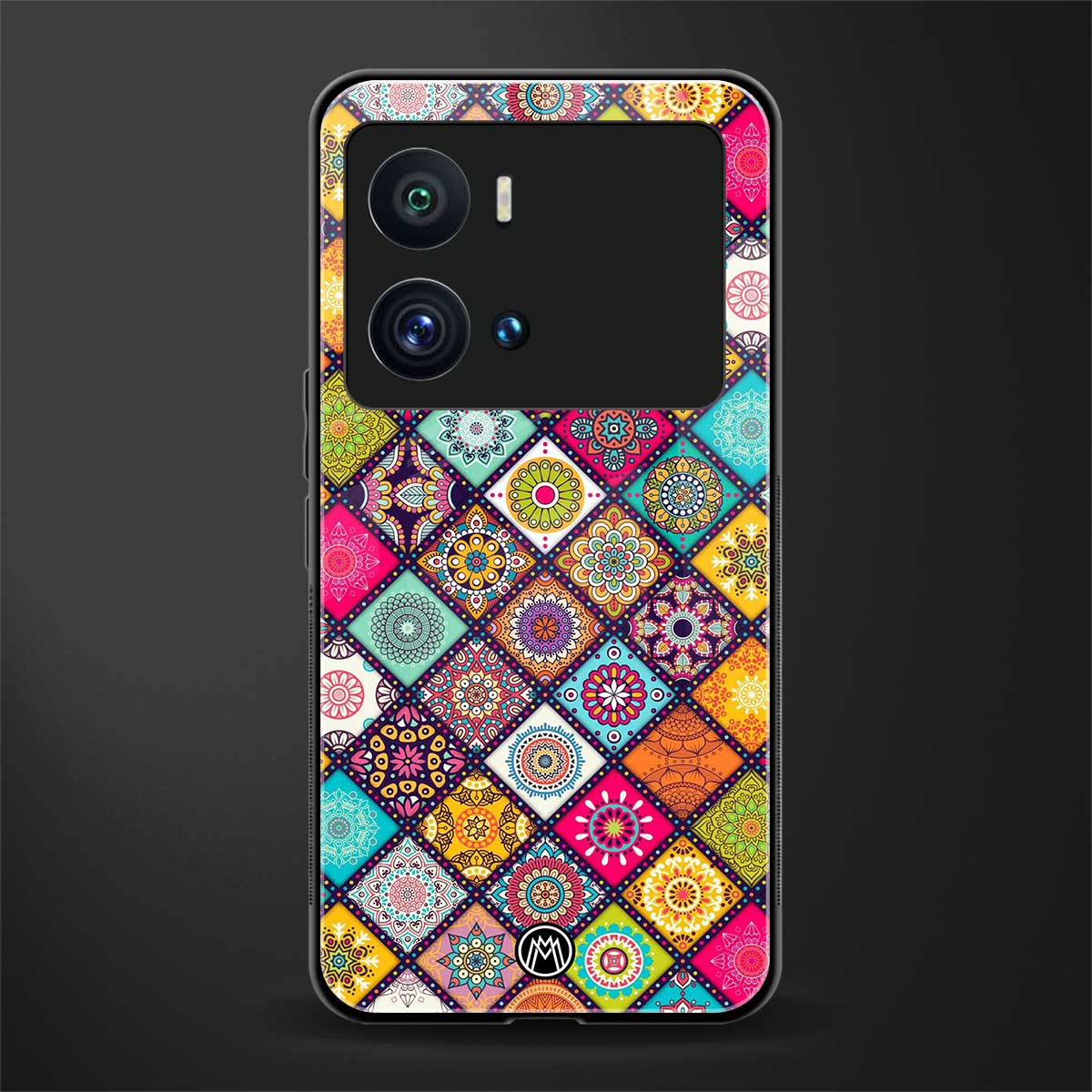 mandala art back phone cover | glass case for iQOO 9 Pro