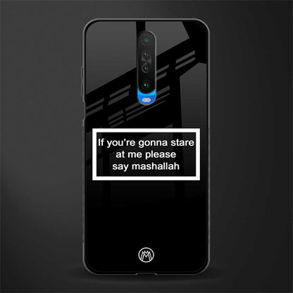 mashallah black edition glass case for poco x2 image