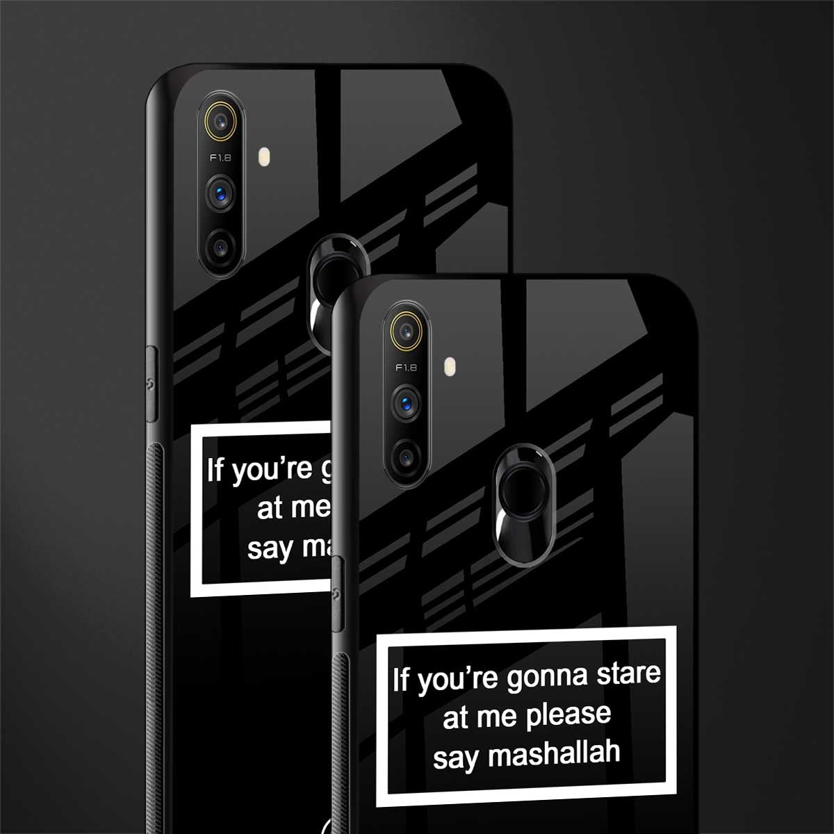 mashallah black edition glass case for realme narzo 10a image-2