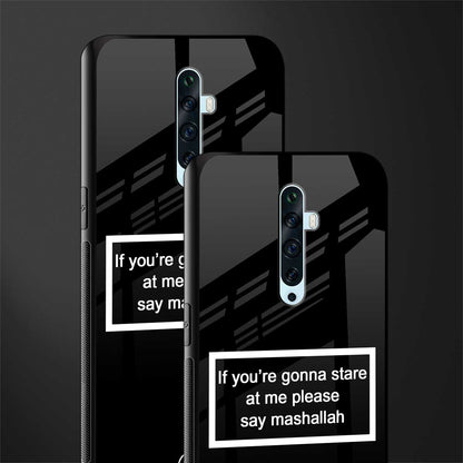 mashallah black edition glass case for oppo reno 2f image-2