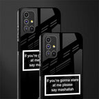 mashallah black edition glass case for samsung galaxy m51 image-2