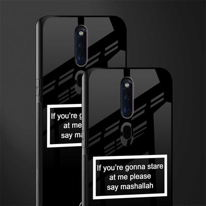 mashallah black edition glass case for oppo f11 pro image-2