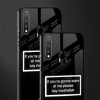 mashallah black edition glass case for vivo u20 image-2