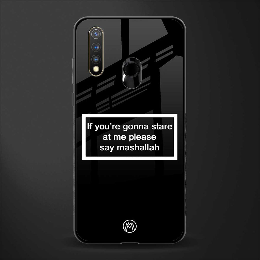 mashallah black edition glass case for vivo u20 image
