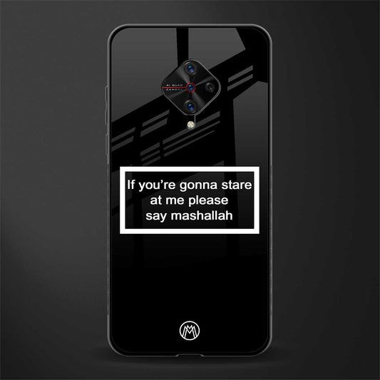 mashallah black edition glass case for vivo s1 pro image