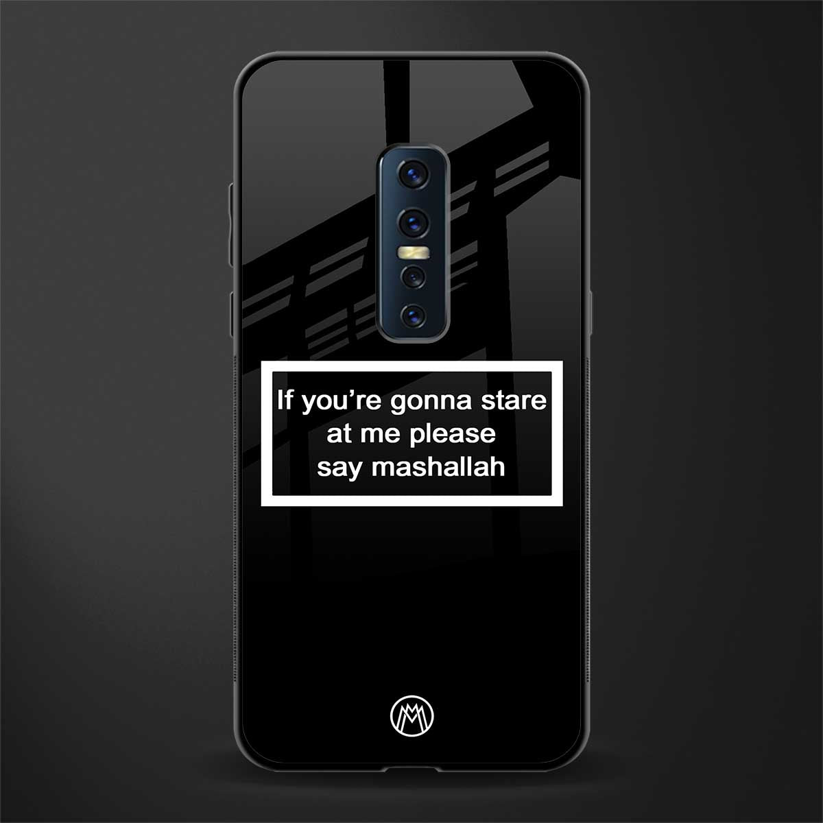 mashallah black edition glass case for vivo v17 pro image
