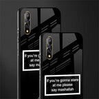 mashallah black edition glass case for vivo s1 image-2