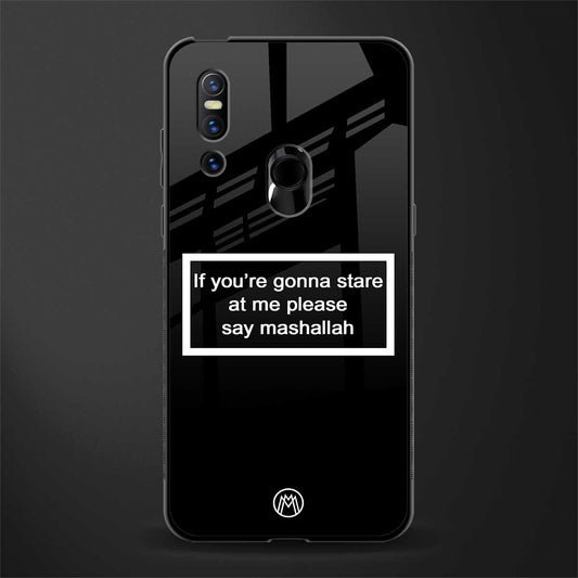 mashallah black edition glass case for vivo v15 image