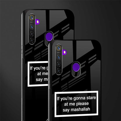 mashallah black edition glass case for realme 5s image-2