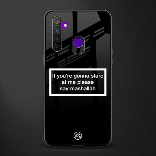 mashallah black edition glass case for realme 5s image
