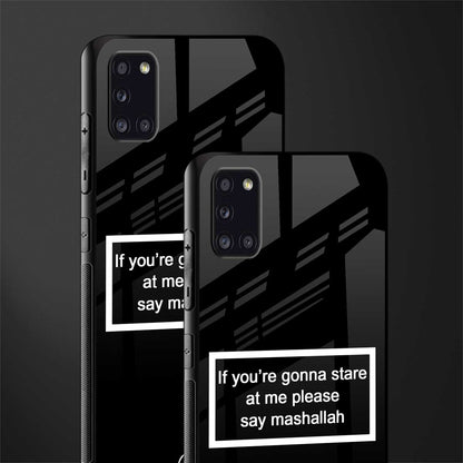 mashallah black edition glass case for samsung galaxy a31 image-2
