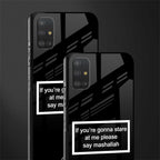 mashallah black edition glass case for samsung galaxy a51 image-2