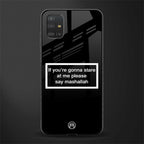 mashallah black edition glass case for samsung galaxy a51 image