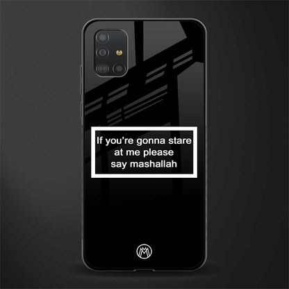 mashallah black edition glass case for samsung galaxy a51 image