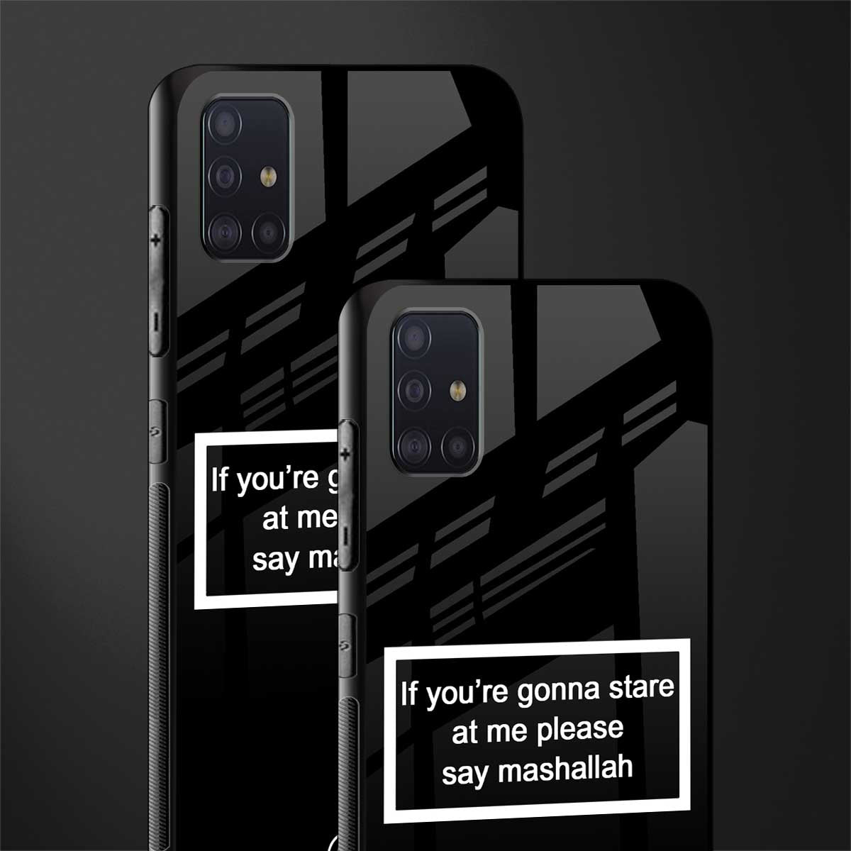 mashallah black edition glass case for samsung galaxy a71 image-2