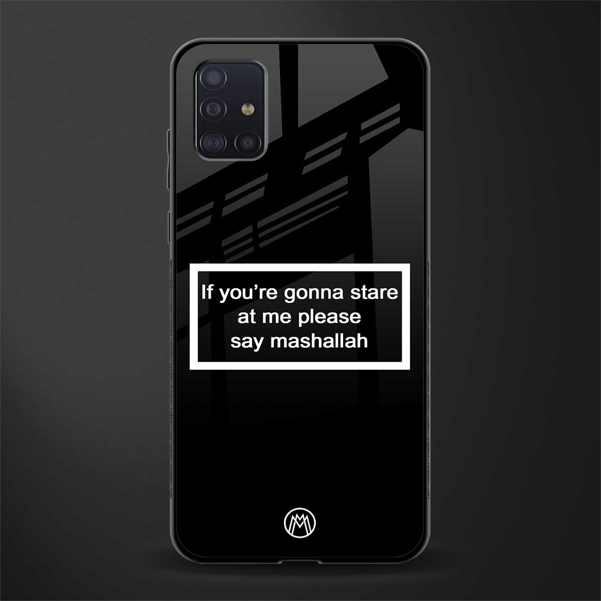 mashallah black edition glass case for samsung galaxy a71 image