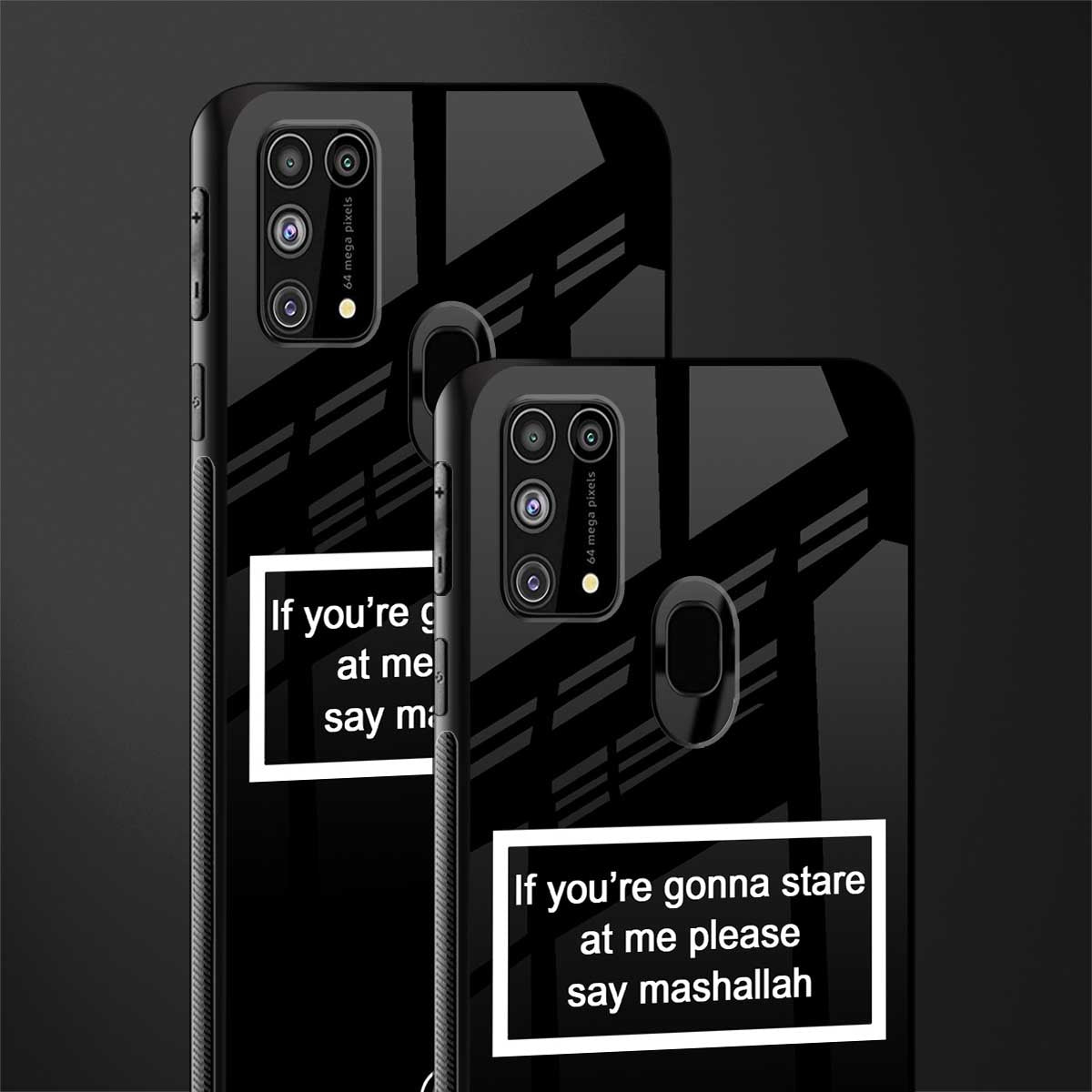 mashallah black edition glass case for samsung galaxy f41 image-2