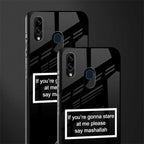 mashallah black edition glass case for samsung galaxy a20 image-2