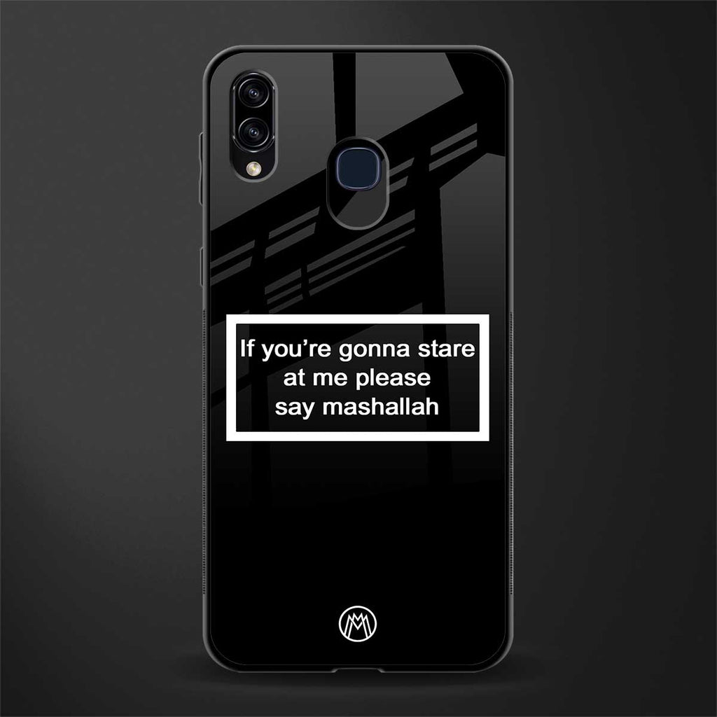 mashallah black edition glass case for samsung galaxy a20 image