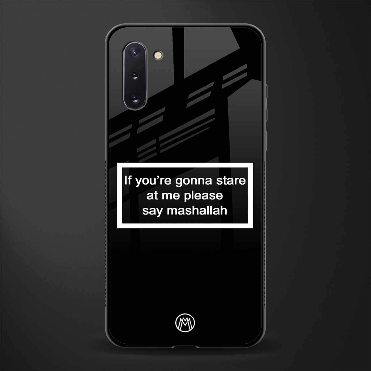 mashallah black edition glass case for samsung galaxy note 10 image