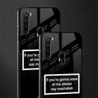 mashallah black edition glass case for redmi note 8 image-2