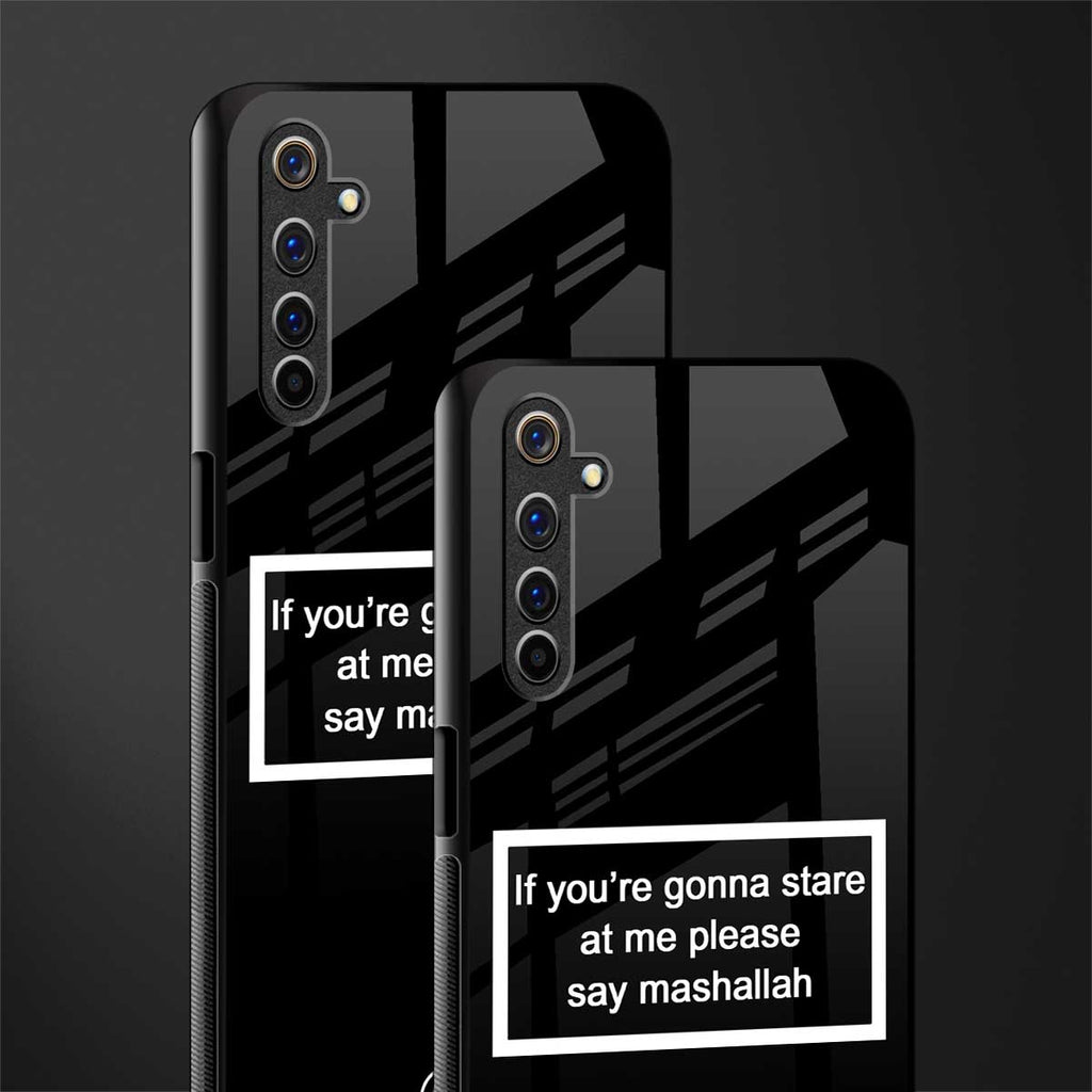 mashallah black edition glass case for realme 6i image-2