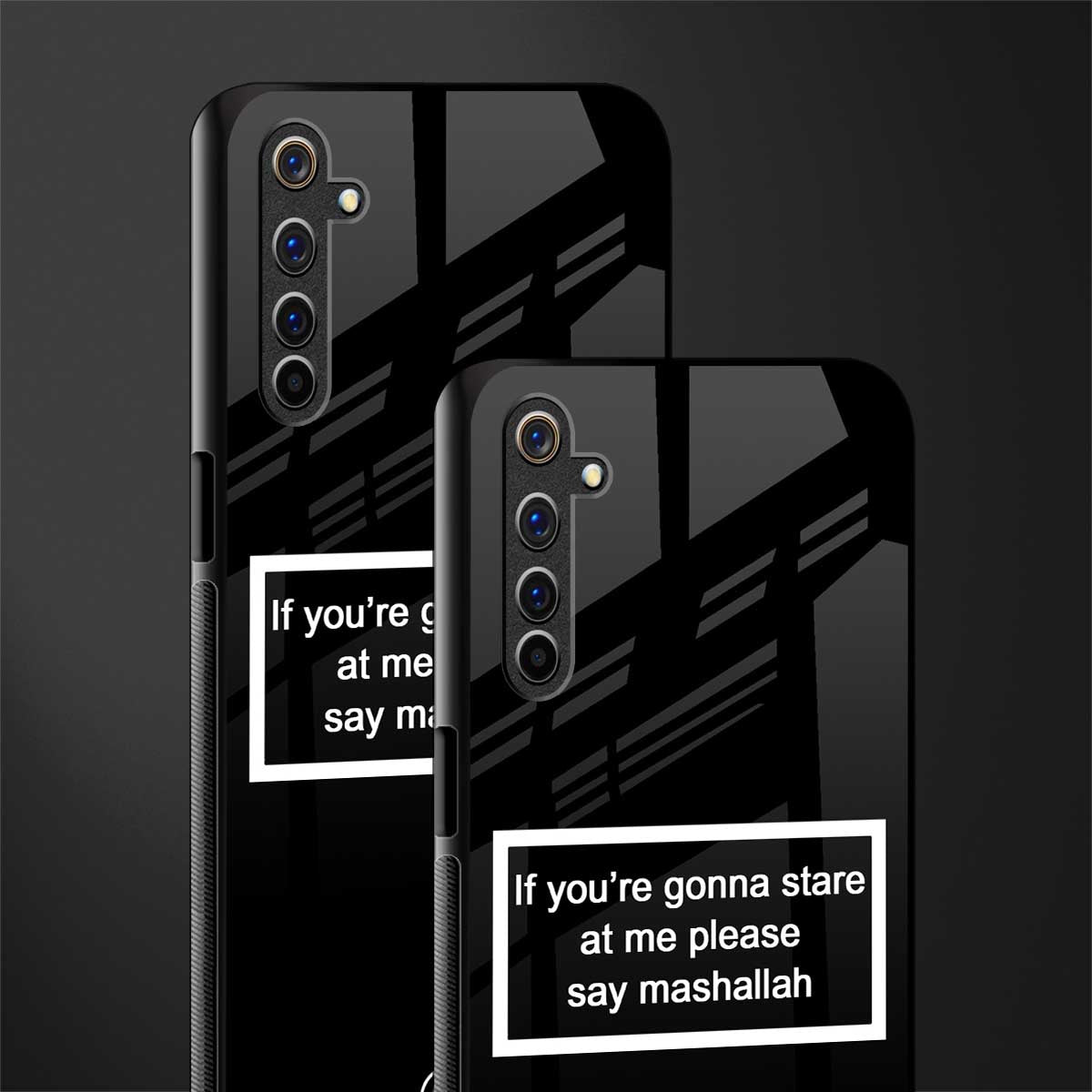 mashallah black edition glass case for realme 6i image-2