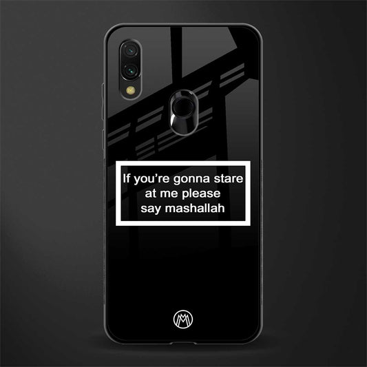 mashallah black edition glass case for redmi note 7s image