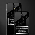 mashallah black edition glass case for redmi 8a image-2