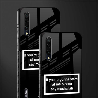 mashallah black edition glass case for mi a3 redmi a3 image-2