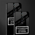 mashallah black edition glass case for redmi k20 pro image-2