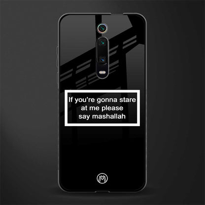 mashallah black edition glass case for redmi k20 pro image