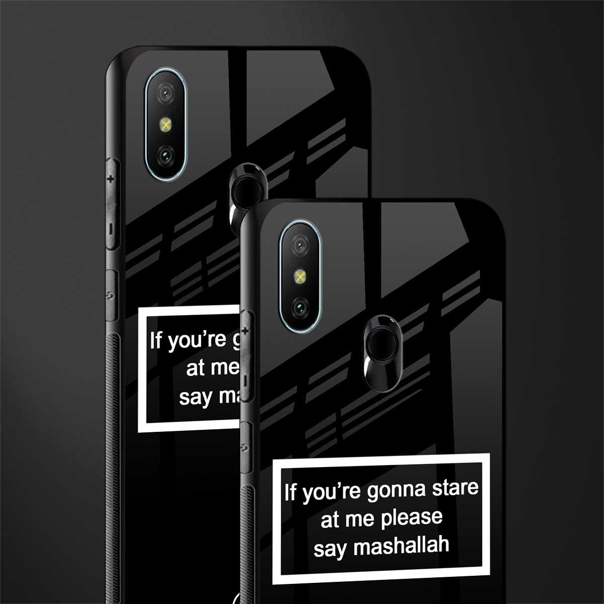 mashallah black edition glass case for redmi 6 pro image-2