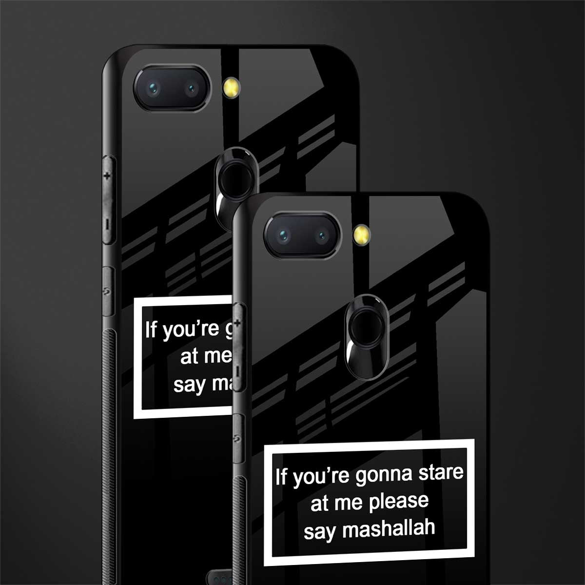 mashallah black edition glass case for redmi 6 image-2