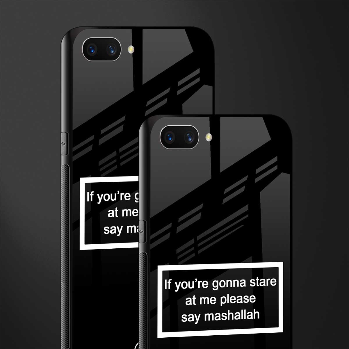 mashallah black edition glass case for realme c1 image-2